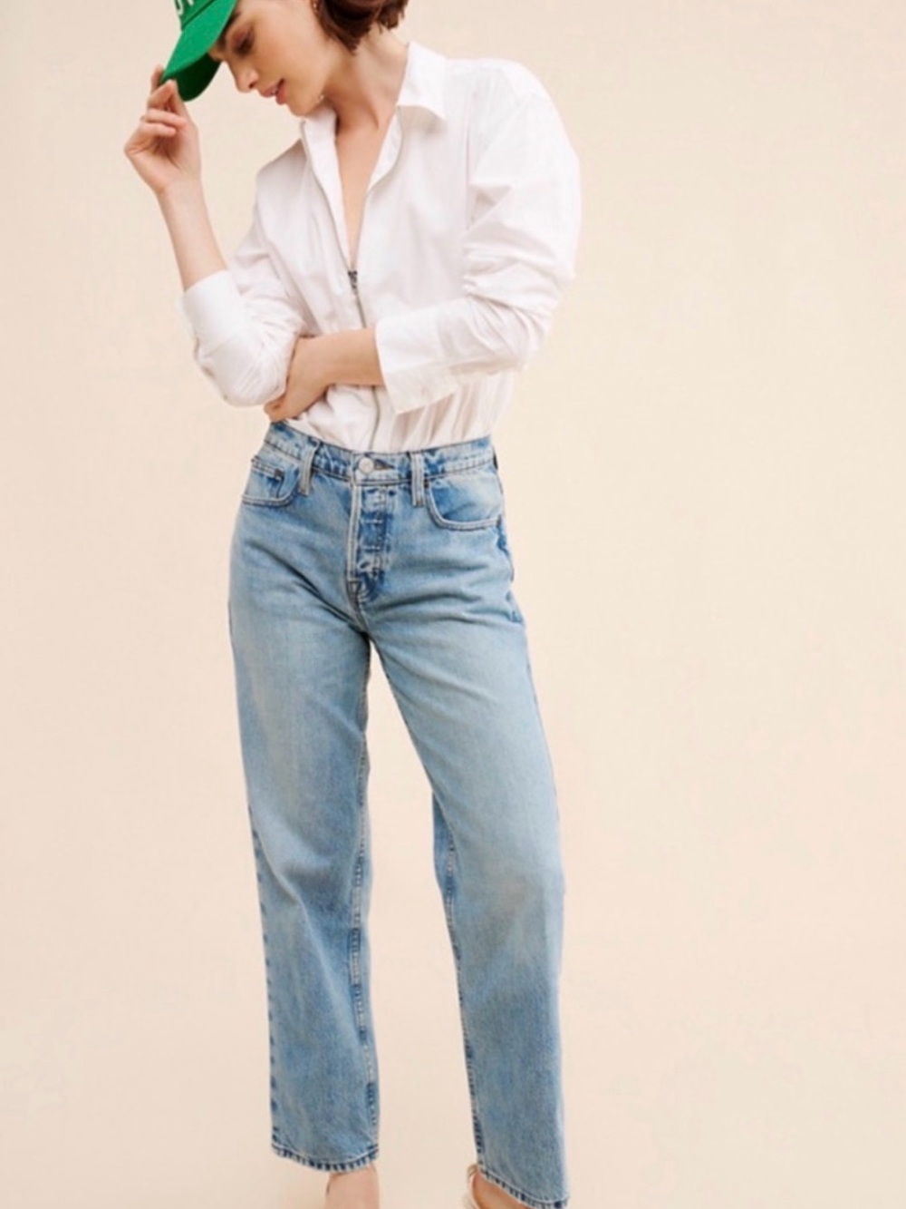 Frame Denim “The Slouchy Straight” Jeans Size 26 - Picture 2 of 10